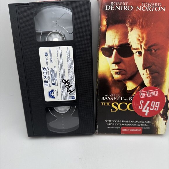 The Score (VHS, 2001) Robert De Niro, Marlon Brando, Edward Norton - Picture 3 of 3
